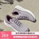 斯凱奇（Skechers）女鞋Silp ins閃穿鞋一腳蹬休閑健步鞋117504 薰衣草色/LAV 37
