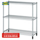 宜家（IKEA）OMAR奧馬爾擱板組合收納置物架現(xiàn)代簡約銀色戶外和陽臺用 電鍍擱架92x36x94cm