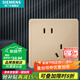 西門(mén)子（SIEMENS）開(kāi)關(guān)插座面板 五孔二三插座墻壁86型強電10A插座 致典系列日曜金 斜五孔插座