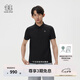 KOLON SPORT/可隆戶外POLO衫 男子接觸涼感防曬UPF50+冷黑功能短袖上衣 LHPT5AN007-BK 黑色 XL180/100A