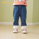巴拉巴拉balaOne兒童長(cháng)褲女童寶寶直筒牛仔褲加絨保暖2025冬208425108008