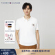 TOMMY HILFIGER【平紋針織】夏季男純棉商務(wù)休閑簽字體刺繡翻領(lǐng)短袖T恤POLOJ6833 白色YCI L （推薦：150-165斤）