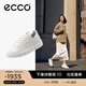 愛(ài)步（ECCO）板鞋女 防水透氣科技厚底休閑鞋 街頭720系列209763 HL 白色20976301007 37