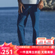 AKCLUB夏季薄款新復(fù)古回潮休閑褲男長褲子斜紋直筒港風(fēng)AK男裝2312203 淺藍(lán) S