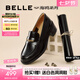 百麗（Belle）七夕禮物高跟樂福鞋女25秋新商場款羊皮通勤樂福鞋3PAF2CA5預(yù)售 黑色 37 (235mm)