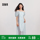 森馬連衣裙女一字肩修身方領(lǐng)長(cháng)裙夏清新碎花長(cháng)裙101324114018