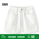 森馬（Semir）森柔牛仔|商場(chǎng)同款牛仔褲女半松緊腰2025夏時(shí)尚短褲103325122001