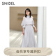 SNIDEL2025春夏新品優(yōu)雅泡泡袖露肩收腰純色雪紡連衣裙SWFO252193 象牙白 S (0)