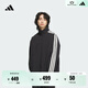 adidas拒水防潑休閑寬松夾克外套男裝阿迪達斯官方輕運動(dòng) 黑色 M
