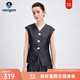 Navigare意大利小帆船牛仔馬甲女士25夏季新品時尚修身上衣V領(lǐng)無袖背心女 海軍藍(lán) XL