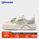 FILA FUSION斐樂(lè )潮牌女鞋滑板生活鞋2025夏新款50-50帆布鞋休閑鞋 冰淇淋綠/苜蓿綠-IA 37.5