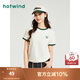 熱風(fēng)（Hotwind）短袖t恤女夏季新款女士撞色插肩撞色休閑舒適透氣上衣 03米色 L