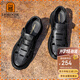 老人頭（LAORENTOU）皮涼鞋男真皮夏季透氣鏤空鞋商務(wù)休閑包頭涼皮鞋男 LL177 黑 44