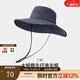 駱駝（CAMEL）大帽檐登山帽防曬帽UPF50+西部牛仔帽叢林徒步遮陽帽 575BP10003，深灰