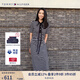 TOMMY HILFIGER【顯瘦百搭】夏季女休閑條紋收腰開(kāi)叉POLO長(cháng)裙連衣裙 黑白條紋0AY S