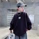 THINKPIRE兒童衛衣秋冬男裝衣服2026中大童潮裝帥氣男孩秋裝青少年衛衣上衣 深紫色 160 碼建議身高155CM