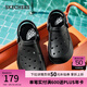 斯凱奇（Skechers）洞洞鞋女士夏季透氣戶外沙灘鞋休閑涼拖鞋111514 全黑色/BBK 36