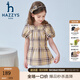 哈吉斯（HAZZYS）童裝女童上衣夏新品舒適百搭簡約圓領(lǐng)顯瘦裙式上衣 格 160