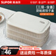 蘇泊爾（SUPOR）餃子冰箱收納盒餃子盒食品級專用冰箱絞子速冷凍水餃盒保鮮餛飩盒 多人購買【餃子盒】 3層 1蓋 食品級PP材質(zhì)&不粘底