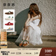 莎莎蘇[明星同款]2025夏新款厚底增高德訓(xùn)鞋復(fù)古阿甘鞋運(yùn)動休閑鞋 深棕色牛剖層皮革 36