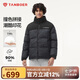 坦博爾羽絨服男女款立領潮流運動時尚面包服冬外套550357A雪地印跡黑175