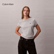 Calvin KleinJeans25春夏女士刺繡字母休閑ck凈色純棉圓領(lǐng)短袖T恤47A219G