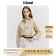 ELAND衣戀襯衫女垂感美拉德時尚通勤舒適長袖上衣夏季新品 淺卡其色(36)L/Beige M 165