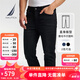 諾帝卡（NAUTICA）【單件直降】春夏新款磨毛牛仔經(jīng)典舒適微彈休閑牛仔褲男PO4341 黑色0TB 34
