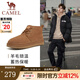 駱駝（CAMEL）冬季戶(hù)外雪地靴新款男士加絨防滑羊毛保暖中幫棉靴 G13W837106 栗色 42