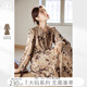 對(duì)白【AN大碼系列】高級(jí)感法式復(fù)古絲絨連衣裙秋冬微胖mm收腰顯瘦長裙 檀木棕 XL 建議體重135-145