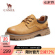 駱駝（CAMEL）男鞋新款工裝鞋低幫英倫真皮百搭休閑皮鞋男馬丁鞋 G13A136180 駝色/咖色 42