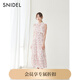 SNIDEL2025秋冬新品優(yōu)雅荷葉邊小飛袖印花茶歇連衣裙SWFO254011 粉色 M (1)