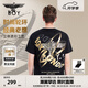BOY LONDON【時(shí)光輪環(huán)】短袖男女同款秋季老鷹光環(huán)黑色T恤N01902 黑色 XL