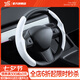 YZ適用tesla特斯拉model3Y方向盤套把超薄吸汗車內(nèi)裝飾改裝丫配件 Model3/Y麂皮絨方向盤套-白色