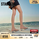 思加圖2025夏季無(wú)糖蘇打仙女涼拖鞋粗跟外穿女涼鞋EI409BT5 清透銀 36
