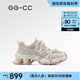 GG-CC【徐若晗同款】幻夜粒子夏季新款做舊厚底老爹鞋網(wǎng)鞋子女G25S9709 粉色 36