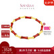 周大福SOINLOVE蜜粉金十里紅妝竹節(jié)紅玉髓足金黃金手鏈16.25cm VR1298