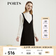 PORTS寶姿女裝 秋冬背帶裙SL9D009LWF033 黑色 XS (2)