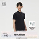 KOLON SPORT/可隆SECO空氣POLO衫 男子戶外吸濕速干防曬UPF50+抗菌T恤上衣 LHPT5AT885-BK 黑色 XL 180/100A