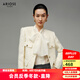 艾諾絲雅詩【商場同款】2024冬季新款法式短外套氣質(zhì)小香風(fēng)外套女士31021023 奶油米 M