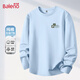 班尼路（Baleno）港風(fēng)復古潮牌長(cháng)袖t恤男春秋季純棉親膚內搭打底衫男士寬松休閑長(cháng)T