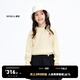little MO&Co.100%山羊絨衫 童裝男童女童針織衫兒童毛衣羊毛打底衫 鵝黃色 140 140/64