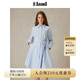 ELAND衣戀【100%棉】襯衫連衣裙女a(chǎn)字修身顯瘦長(zhǎng)裙2025秋季新款 淺藍(lán)色(51)L/Blue L