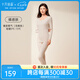 十月結(jié)晶秋衣褲套裝孕婦保暖內(nèi)衣哺乳睡衣秋冬款打底衫肌底睡衣女 裸感膚【輕暖帶胸墊推薦5-15℃】 L碼