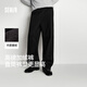 森馬（Semir）休閑褲男發(fā)熱抑菌針織衛褲寬松直筒褲25冬長(cháng)褲子百搭109725127104