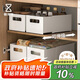 懶角落 抽屜可伸縮櫥柜收納盒直角雜物整理盒玩具零食儲(chǔ)物收納箱大容量