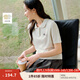 茵曼簡約娃娃領(lǐng)刺繡針織衫2025夏季女裝新款休閑通勤顯瘦短袖上衣 花紗色 M