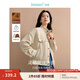 茵曼（INMAN）秋季外套女裝2025新款復(fù)古麂皮絨休閑高級(jí)寬松長(zhǎng)袖小個(gè)子夾克上衣 淺杏色 S
