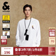 杰克·瓊斯（JACK&JONES）25年男裝秋季BSQ聯(lián)名長袖T恤男個(gè)性寬松休閑重磅純棉圓領(lǐng)打底衫 A06雪白色 常規(guī) L （180）