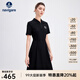 Navigare意大利小帆船女士連衣裙25春夏季新品簡(jiǎn)約百搭POLO裙休閑時(shí)尚中裙 暗夜黑 M